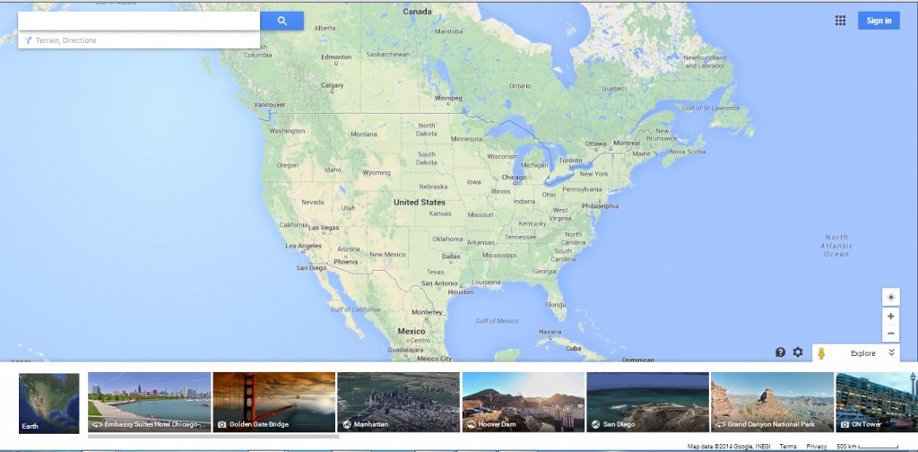 Google Maps Interface