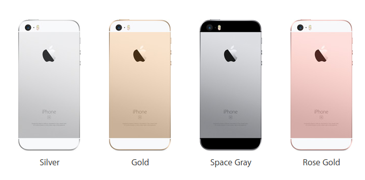 Apple iPhone SE colors