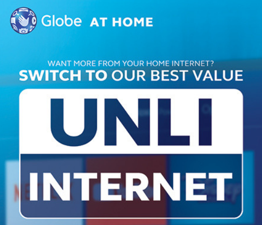 Make the switch to Globe At Home Go Unli broadband plans