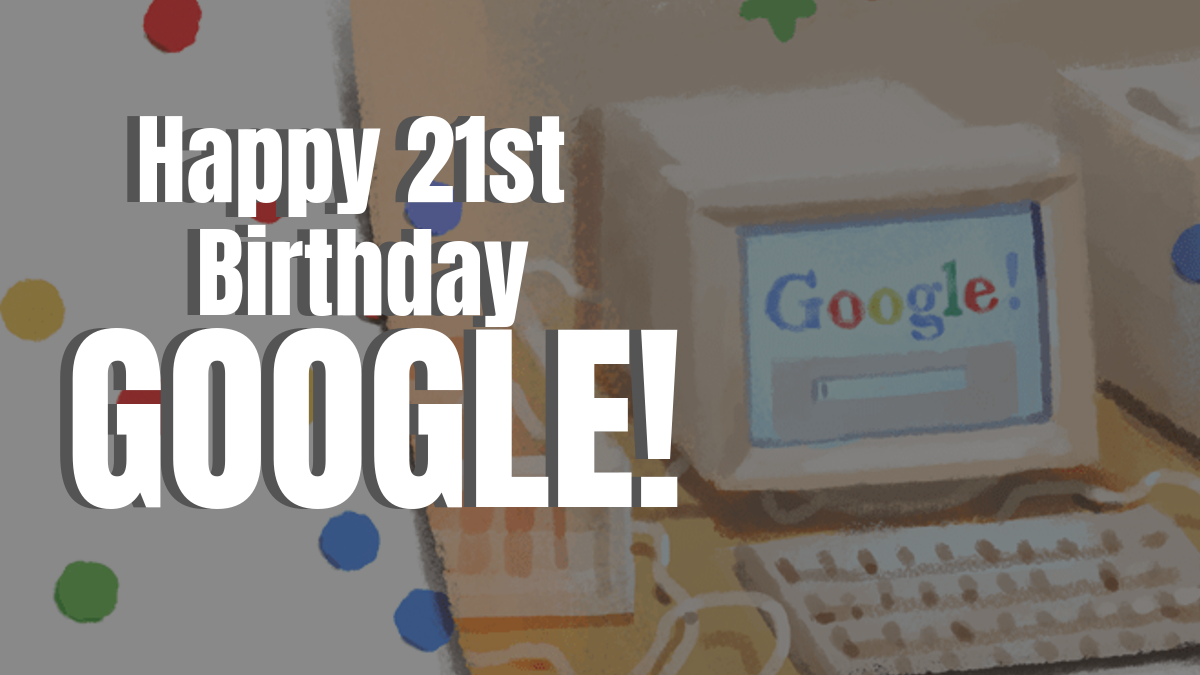 Google Doodle for Google's 21st Birthday this September 27, 2019