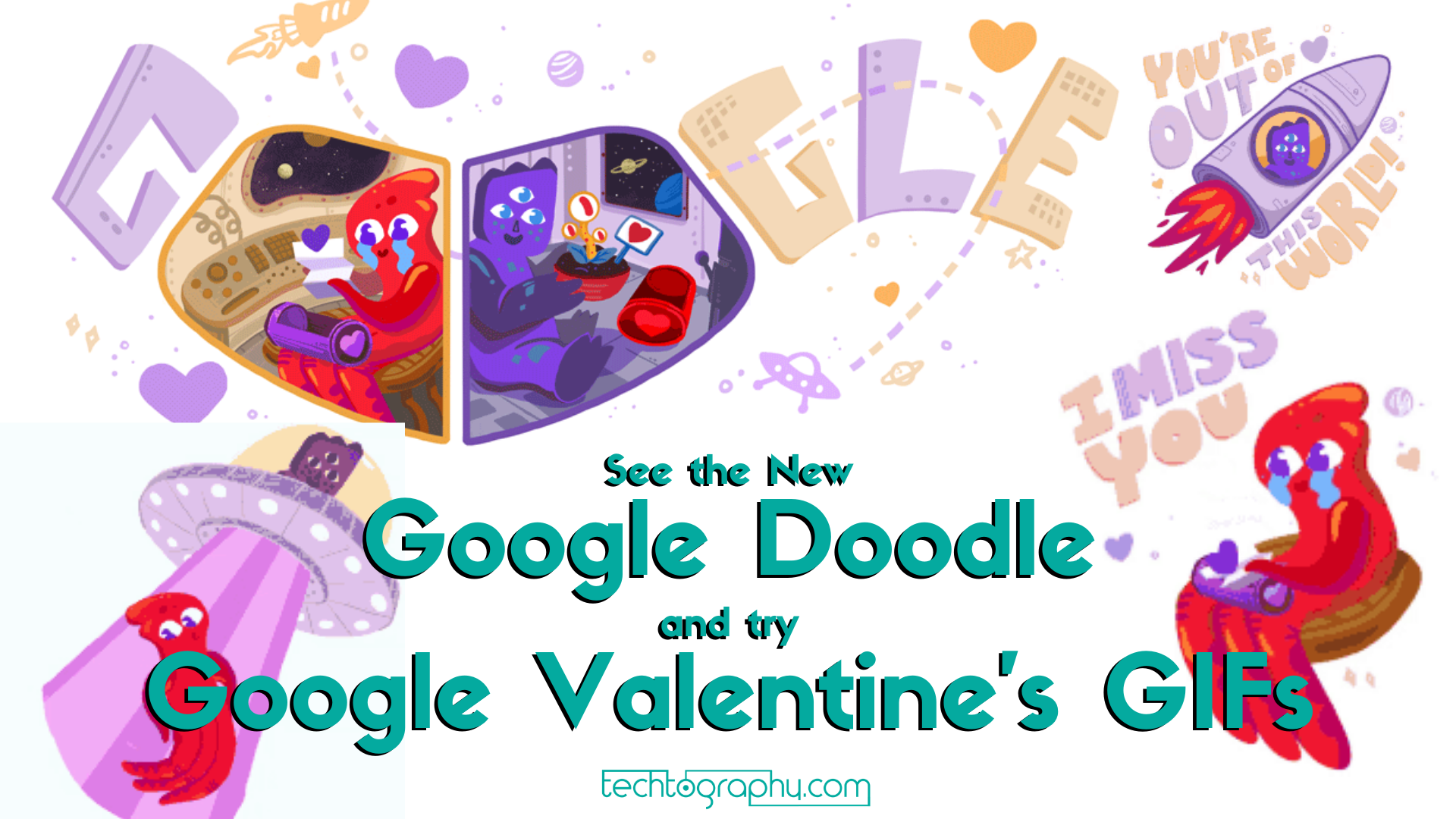 Valentine's Day 2020 Doodle and Google Valentine's GIFs