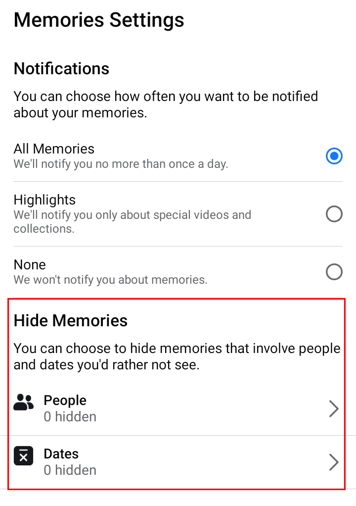 How to Hide Facebook Memories