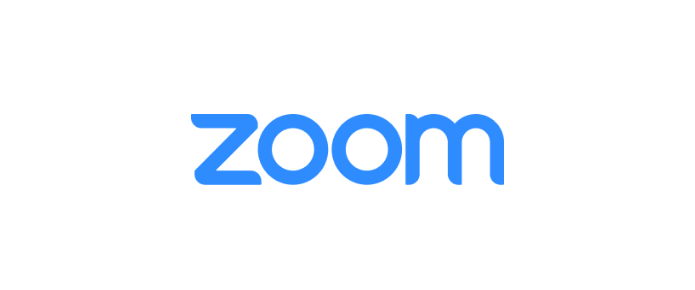 A screenshot of the logo of Zoom from the Zoom Cloud Meetings app. This photo is for the "How to Use Zoom" blog of TechToGraphy.