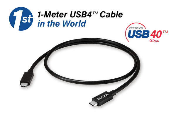 BizLink Launches the First 1-Meter USB4(TM) Gen 3 Type-C Cable in the World