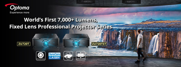 Introducing World’s First 7,000+ Lumens, Fixed Lens, Professional Laser Projectors – Optoma ZU720T & ZU720TST