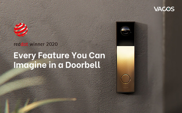 Vacos Launches World’s Most Versatile and Advanced Video Doorbell on Indiegogo, a 2K AI Smart Doorbell Wins 2020 Red Dot Award