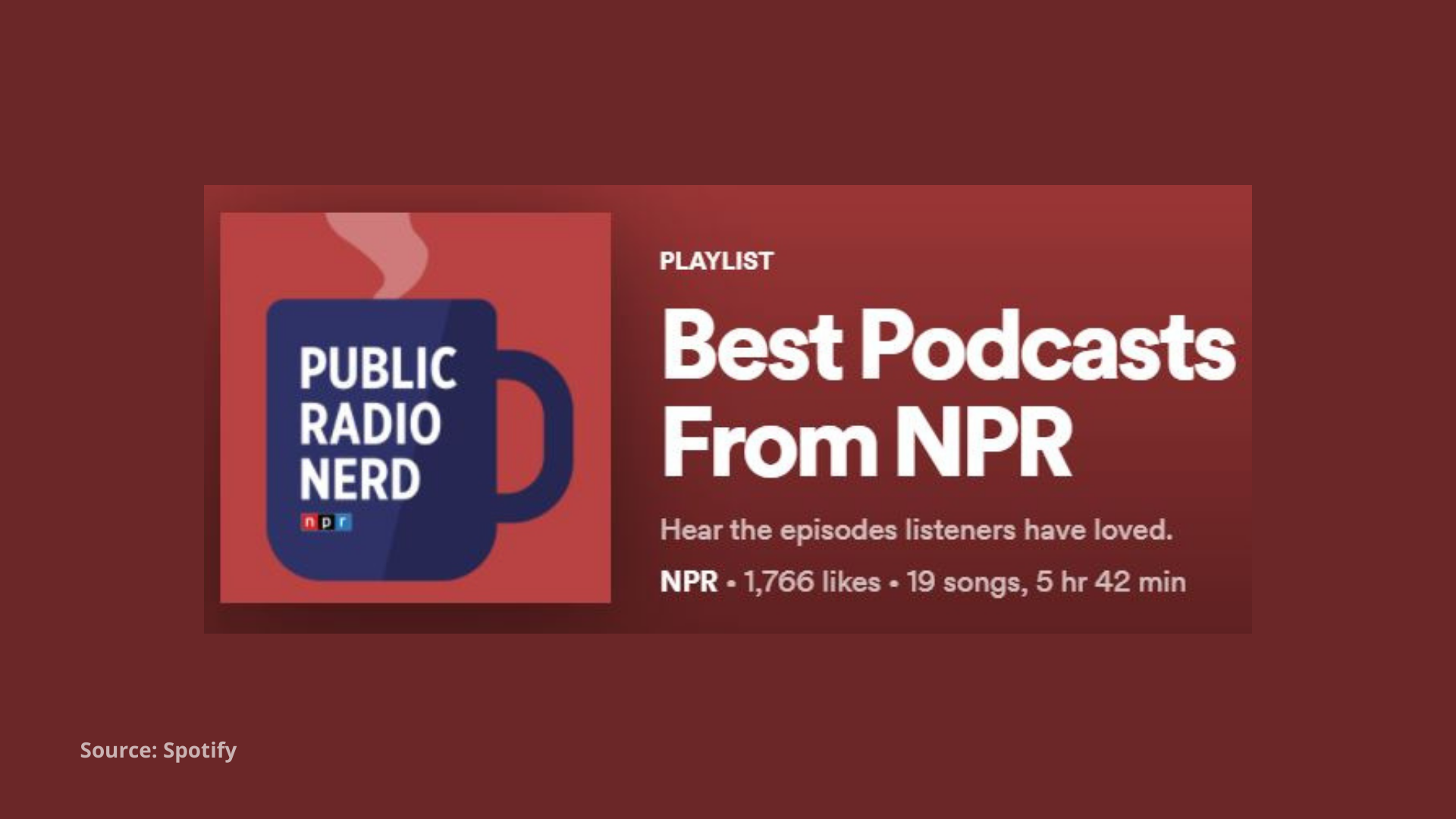 NPR Shows Can Now be Streamed Worldwide on Spotify
