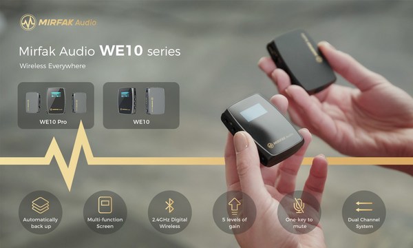 Mirfak Audio Announces Dual Channel Compact Wireless Microphone –WE10