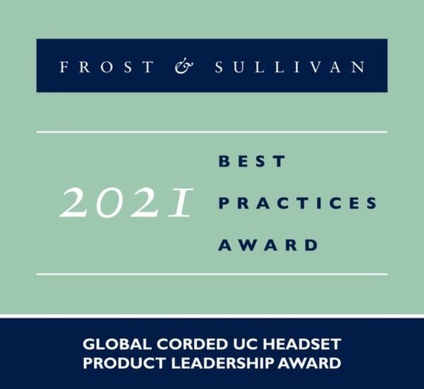 Poly Commended by Frost & Sullivan for Its Blackwire 8225 Corded UC Headsets Series