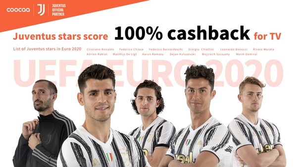 coocaa TV Announces: Juventus stars score 100% cashback for TV