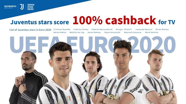 SKYWORTH Announces: Juventus stars score 100% cashback for TV