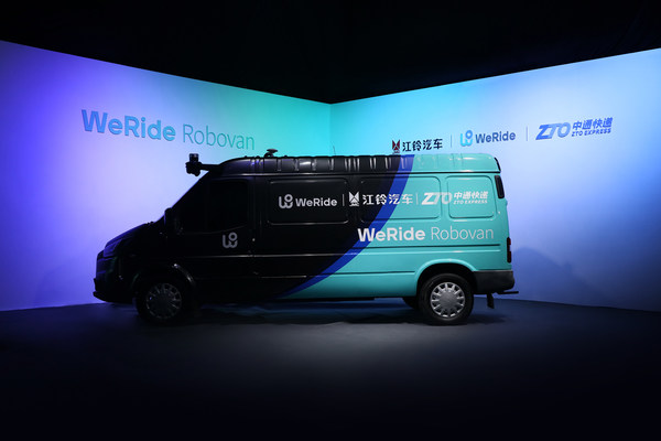 WeRide unveils China’s first Level 4 self-driving cargo van, WeRide Robovan in cooperation with Jiangling Motors and ZTO Express for smart urban logistics