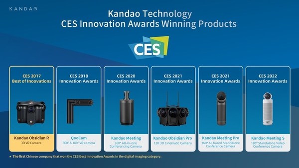 Kandao Meeting S 180° Video Conferencing Camera Wins the CES 2022 Innovation Awards