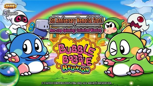 Bravo Casino Celebrates Fifth Anniversary with the launch with Bubble Bobble: Reunion