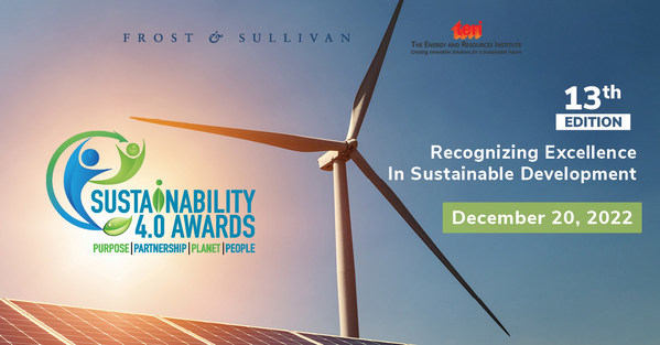 Frost & Sullivan and TERI to Recognize Indian Organizations Embedding Sustainability with Economic Value Creation at its Sustainability 4.0 Awards 2022