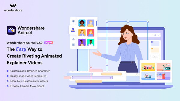 Bring the ideas to life with Wondershare Anireel 2.0, the animated explainer video editor that offers customizable characters