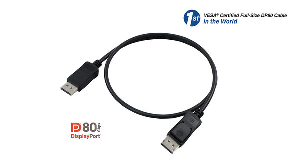 BizLink Announces the World’s First VESA® Certified DP80 Enhanced Full-Size DP Cable