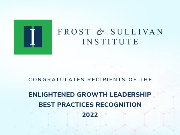 Frost & Sullivan Institute lauds Global Companies with Prestigious Enlightened Growth Leadership Awards