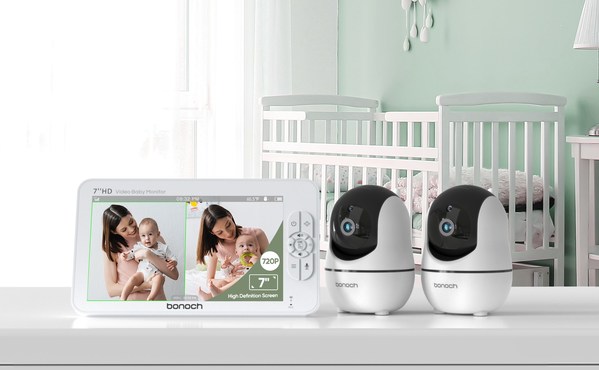 bonoch Launches New Flagship Video Baby Monitor with Two HD Cameras and 7-inch 720P Split-screen