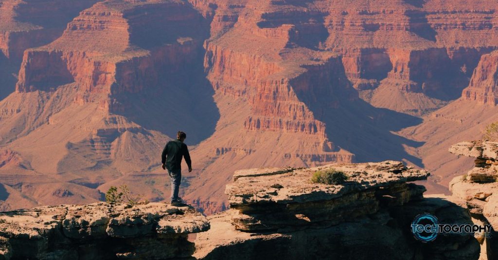 Man on the Grand Canyon 