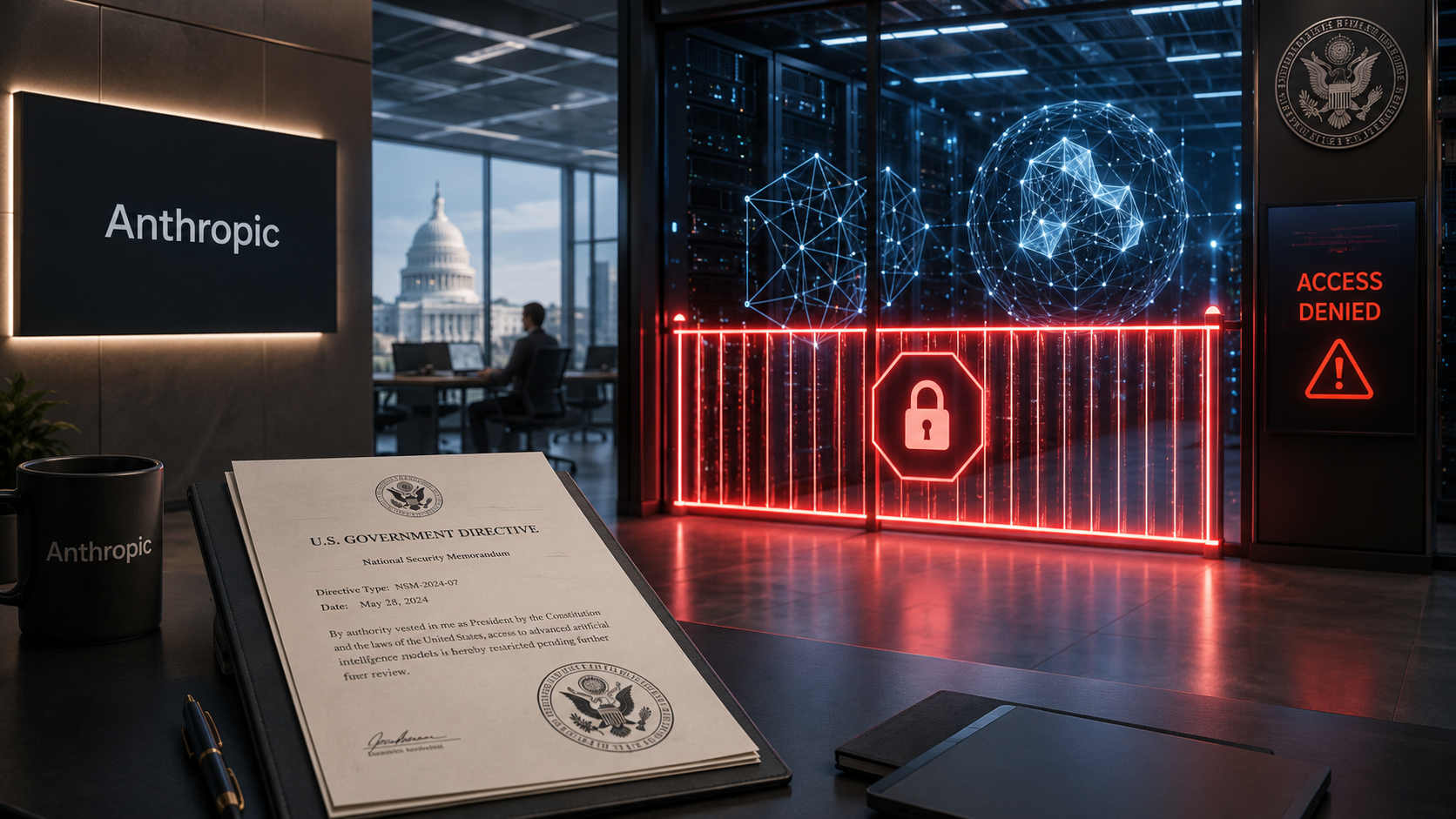 Anthropic's Fable 5 and Mythos 5 services suspended following U.S. government directive.